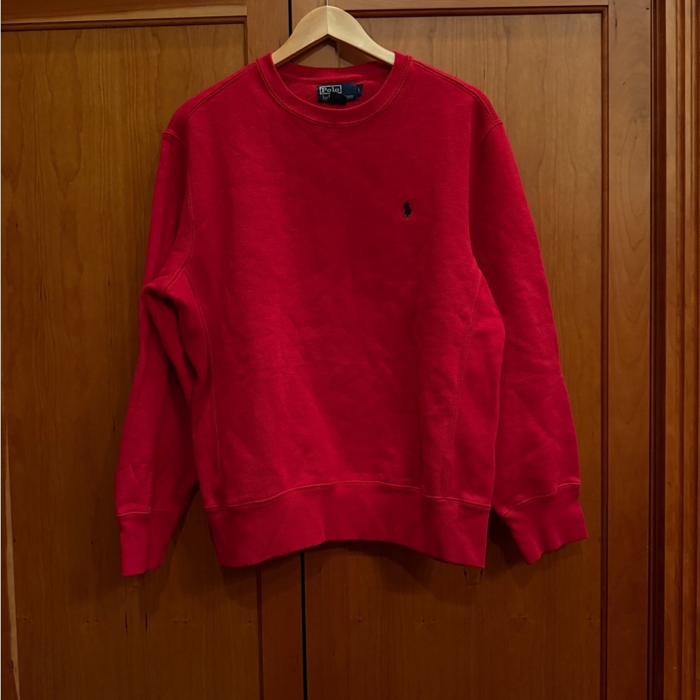 Polo by Ralph Lauren Men's Vibrant Red Crewneck Sweater